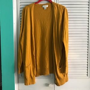Forever 21 mustard colored cardigan